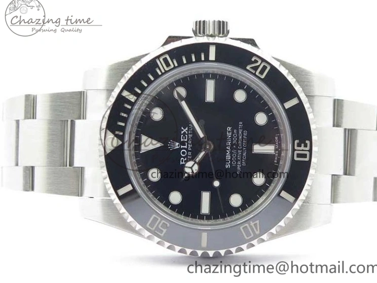 1221 Submariner 114060 No Date Black Ceramic ZZF 904L 1:1 Best Edition on SS Bracelet A Original 2989